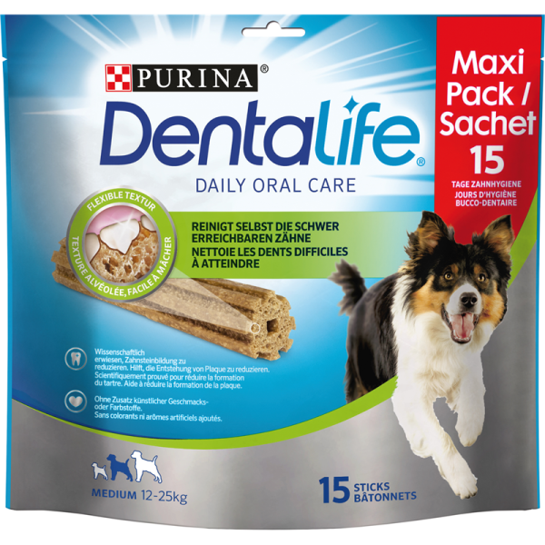 Purina DentaLife Dog Maxipack medium 345 g, Nahrungsergänzungsmittel für Hunde