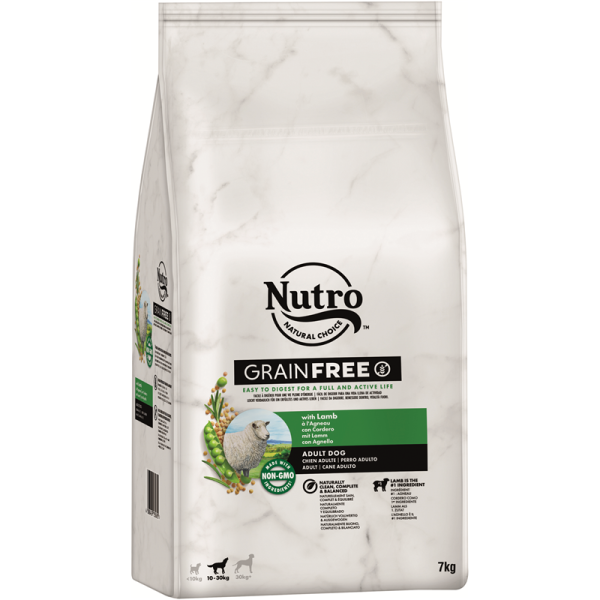 Nutro Dog Grain Free Adult mit Lamm 7kg