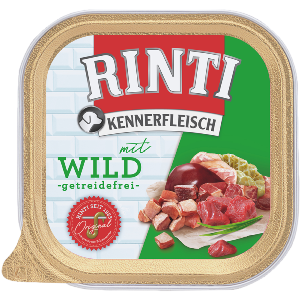 Rinti Kennerfleisch Plus Wild 300g, Alleinfuttermittel für Hunde.