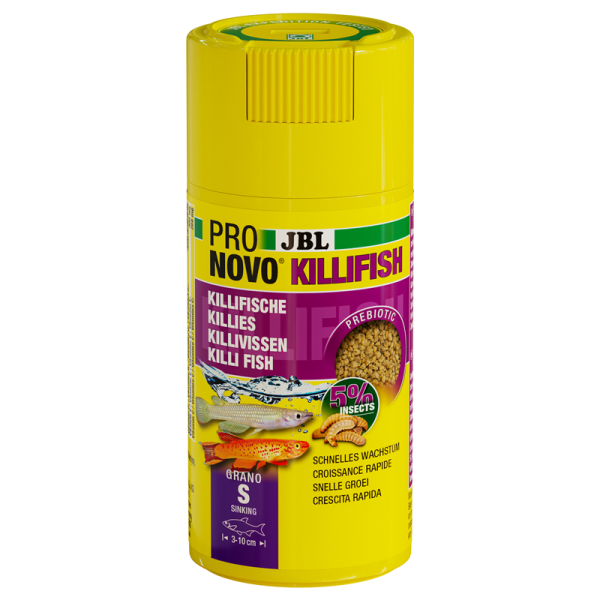 JBL PRONOVO KILLIFISH GRANO S CLICK 100 ml / 48 g, Aquarium Hauptfuttergranulat in Größe S für Killifische von 3-10 cm