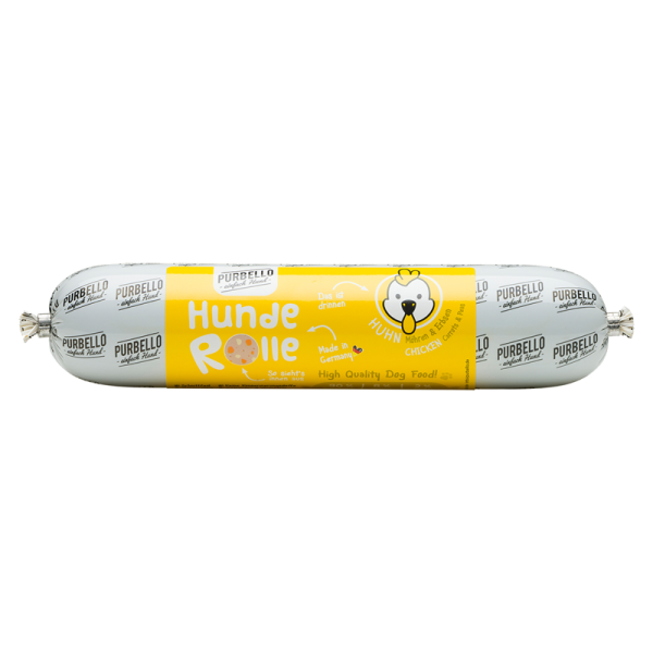 PURBELLO HundeRolle Huhn 400g, Alleinfuttermittel für Hunde