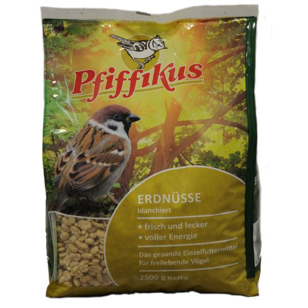 Pfiffikus Erdnüsse blanchiert 2,5kg, Einzelfuttermittel für freilebende Vögel