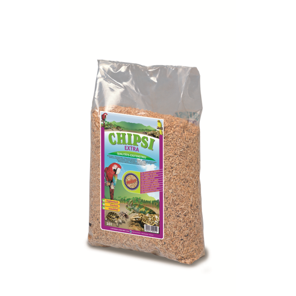 Chipsi Extra medium Buchenholzgranulat 10l, Speziell für Exoten, Reptilien und Vögel