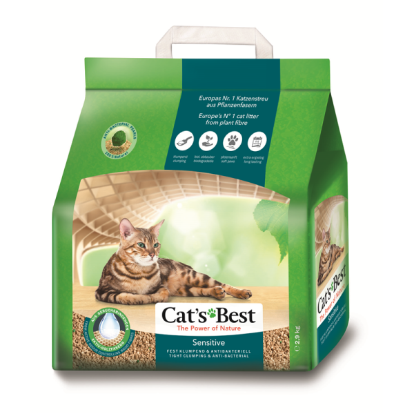 Cats Best Sensitive  8l, Die feine Öko-Katzenstreu mit natürlichen aktiven Hygiene-Perlen
