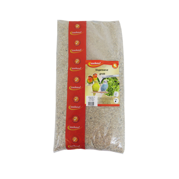 zookauf Vogelsand grob 0,2 - 2 mm 5 kg, Premium-Vogelsand