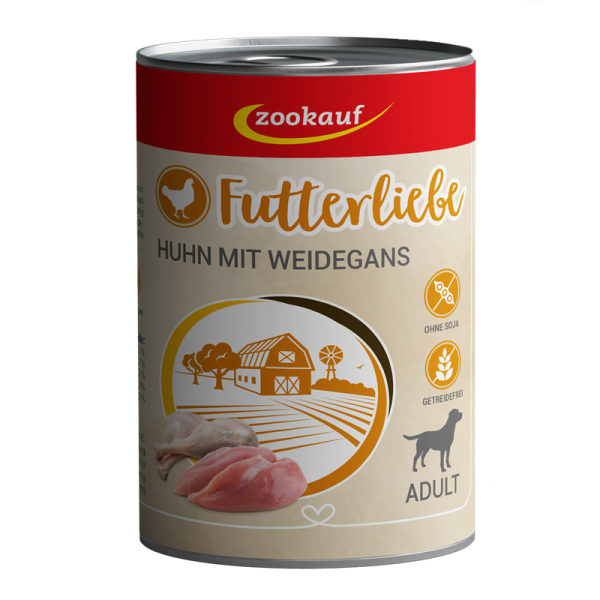 zookauf Adult Huhn mit Weidegans 400 g, Hundefutter