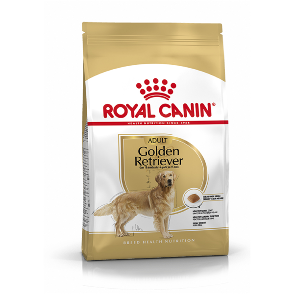 Royal Canin Breed Health Nutrition Golden Retriever Adult 3 kg, Alleinfuttermittel für Hunde speziell für ausgewachsene und ältere Golden Retriever ab dem 15. Monat.