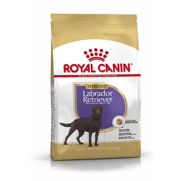 Royal Canin Breed Health Nutrition Labrador Retriever Adult Sterilised 12 kg, Alleinfuttermittel für Hunde - Speziell für ausgewachsene und ältere kastrierte Labrador Retriever - Ab dem 15. Monat