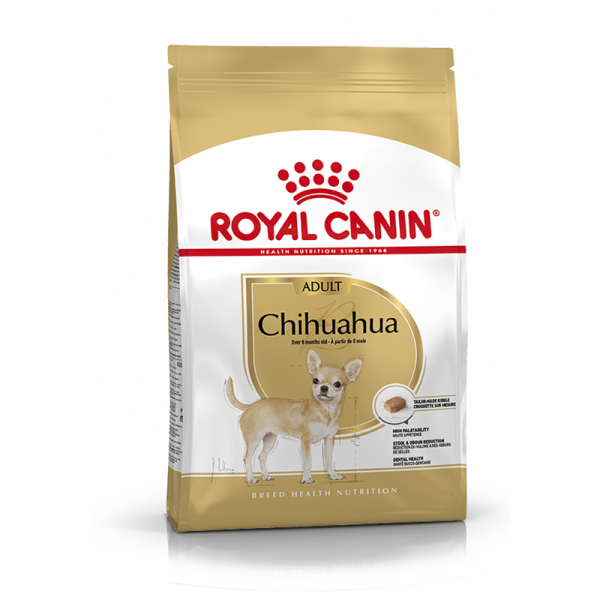 Royal Canin Breed Health Nutrition Chihuahua Adult 500 g, Alleinfuttermittel für Hunde speziell für ausgewachsene und ältere Chihuahua ab dem 8. Monat.