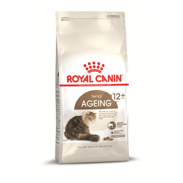 Royal Canin Feline Health Nutrition Ageing +12 Senior 2 kg, Alleinfuttermittel für Senior-Katzen ab dem 12. Lebensjahr