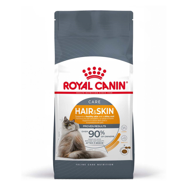 Royal Canin Feline Care Nutrition Hair & Skin Care Adult 10 kg, Alleinfuttermittel für ausgewachsene Katzen über 12 Monate, für glänzendes Fell und gesunde Haut