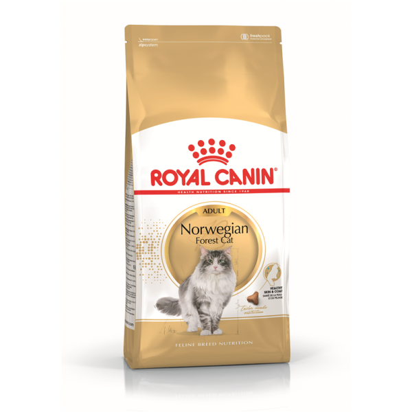 Royal Canin Feline Breed Nutrition Norwegische Waldkatze 2 kg, Alleinfuttermittel für Rassekatzen ab 12 Monate