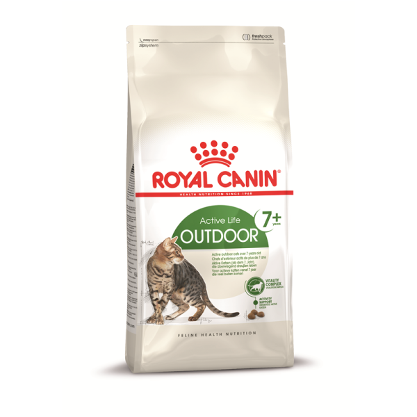 Royal Canin Feline health Nutrition Outdoor +7 400 g, Für ausgewachsene Katzen, die überwiegend draußen leben