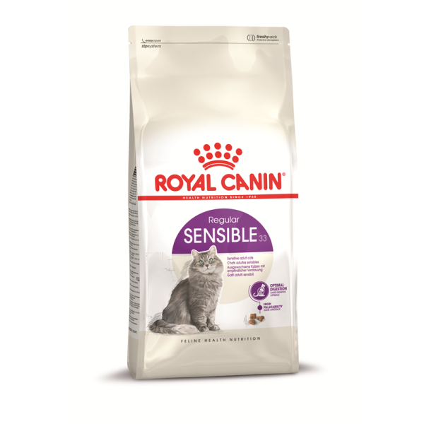 Royal Canin Feline Health Nutrition Sensible 33  2 kg, Für wählerische Katzen mit sensibler Verdauung