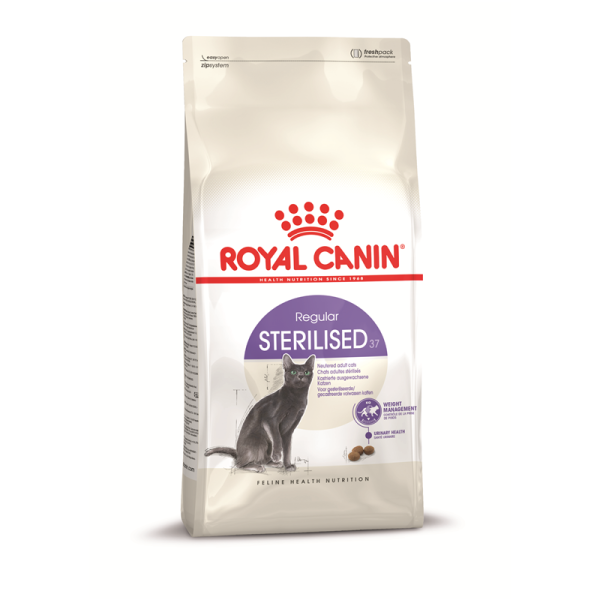 Royal Canin Feline Health Nutrition Sterilised 37 2 kg, Speziell für ausgewachsene, kastrierte Katzen