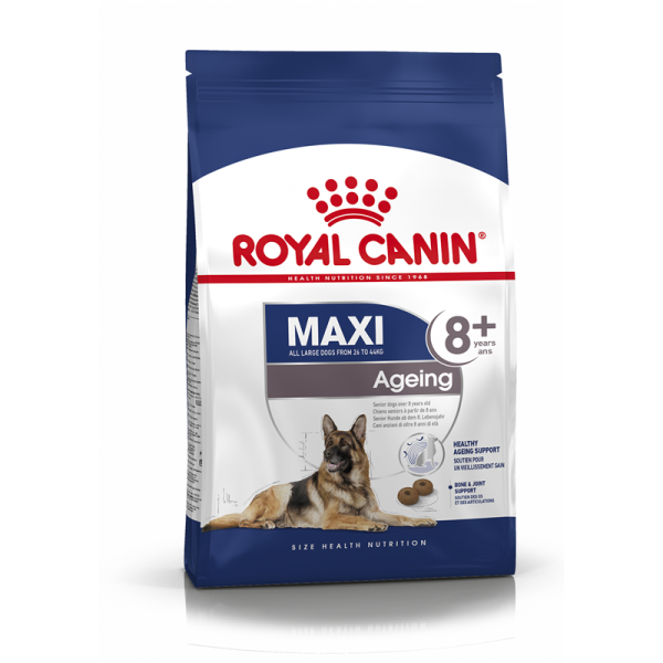 Royal Canin Size Health Nutrition Maxi Ageing 8 + 15 kg, Alleinfuttermittel für große, ausgewachsene Senior Hunde mit einem Gewicht von 26 kg bis 44 kg