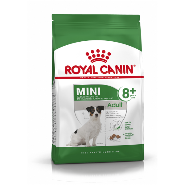 Royal Canin Size Health Nutrition Mini Adult 8 + 2 kg, Alleinfuttermittel für kleine Hunde bis 10 kg - ab dem 8. Lebensjahr