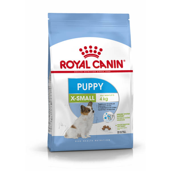 Royal Canin Size Health Nutrition Puppy X-Small Junior 1,5 kg, Alleinfuttermittel für sehr kleine Hunde bis 4 kg (Endgewicht) - Welpen bis zum 10. Monat