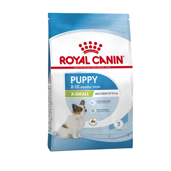 Royal Canin Size Health Nutrition Puppy X-Small Junior 3 kg, Alleinfuttermittel für sehr kleine Hunde bis 4 kg (Endgewicht) - Welpen bis zum 10. Monat