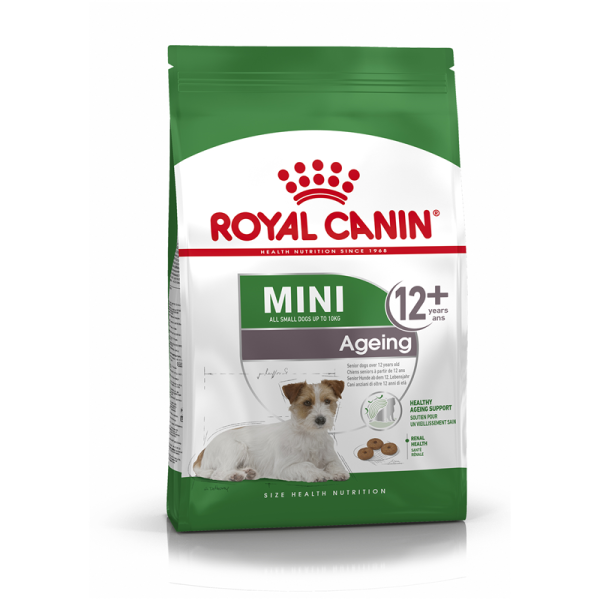 Royal Canin Size Health Nutrition Mini Ageing 12 + 1,5 kg, Alleinfuttermittel für kleine, ausgewachsene Senior-Hunde ab dem 12. Lebensjahr mit einem Gewicht bis zu 10 kg