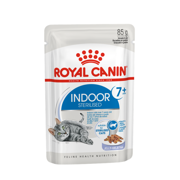 Royal Canin Feline Health Nutrition Indoor 7+ Sterilised in Gelee 85 g