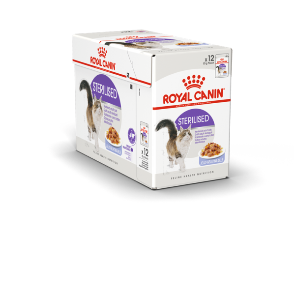 Royal Canin Feline Health Nutrition Sterilised in Gelee 12 x 85 g Frischebeutel.