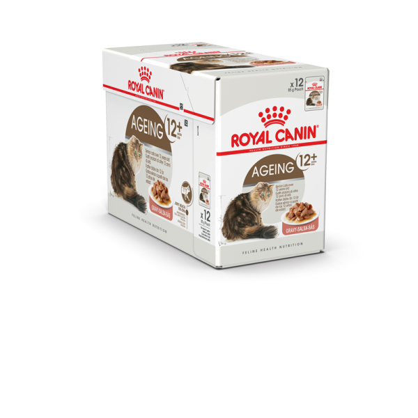 Royal Canin Feline Health Nutrition Ageing Senior 12+ in Soße 12 x 85 g Frischebeutel