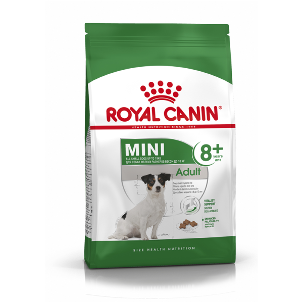 Royal Canin Size Health Nutrition Mini Adult 8 + 8 kg, Alleinfuttermittel für kleine Hunde bis 10 kg - ab dem 8. Lebensjahr