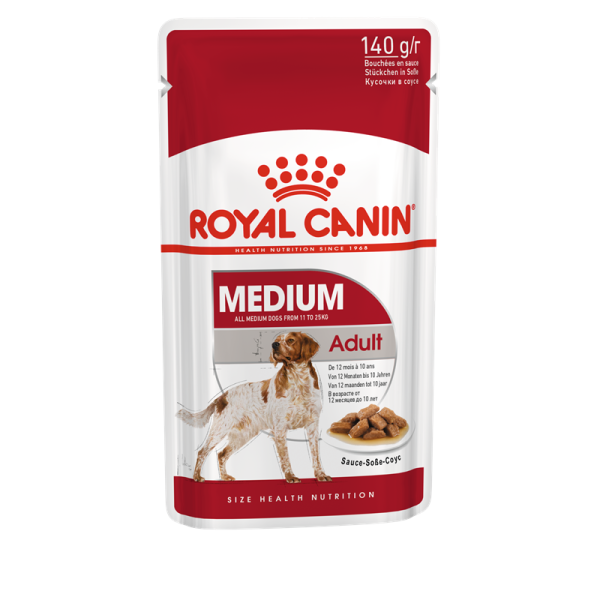 Royal Canin Size Health Nutrition Medium Adult 140 g, Nassfutter für mittelgroße Hunde