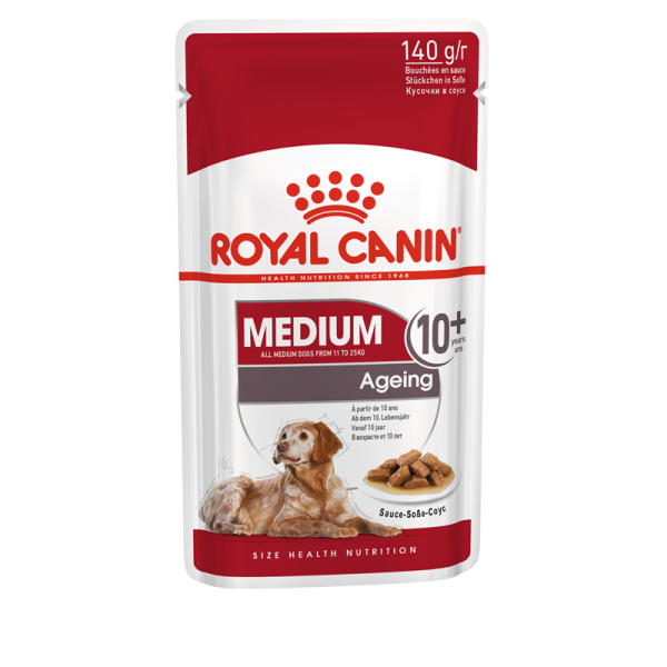 Royal Canin Size Health Nutrition Medium Ageing 10+ 140 g, Nassfutter für ältere mittelgroße Hunde