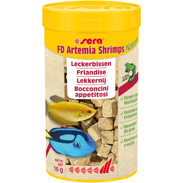 sera FD Artemia Shrimps 250 ml / 16 g, Einzelfuttermittel für Zierfische