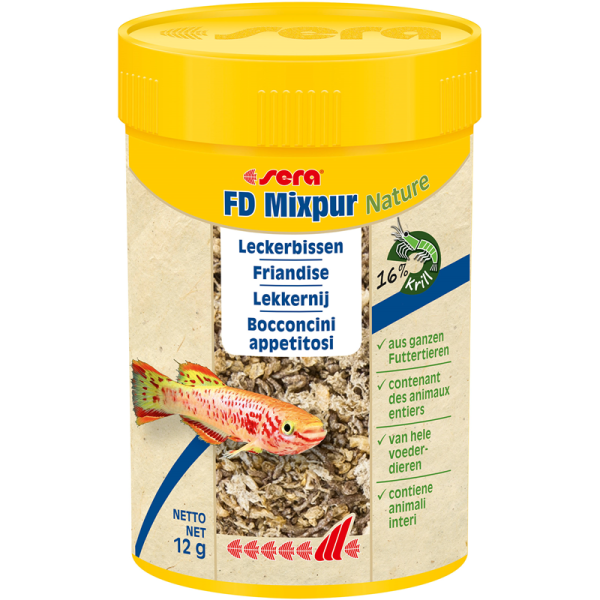 sera FD Mixpur Nature 100 ml / 12 g, Die Leckerbissen-Mischung für das Gesellschaftsbecken