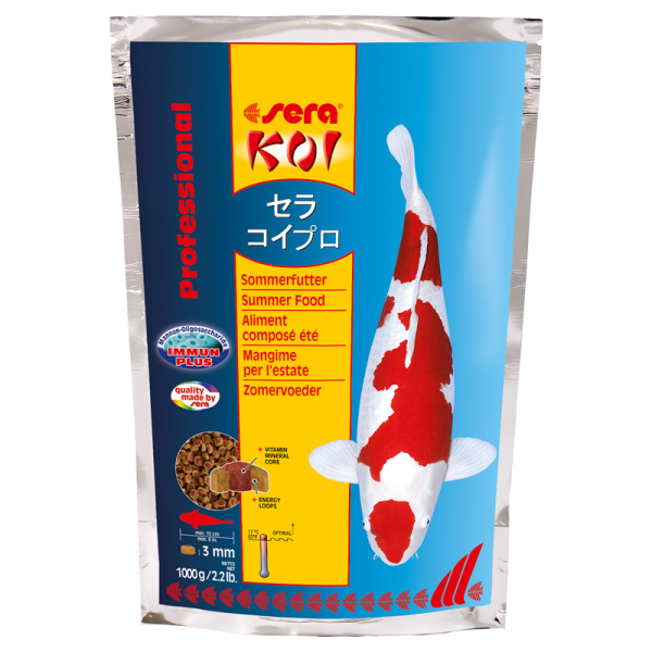 sera KOI Professional Sommerfutter 1000 g, Das erste coextrudierte Futter für Koi - ab 17°C