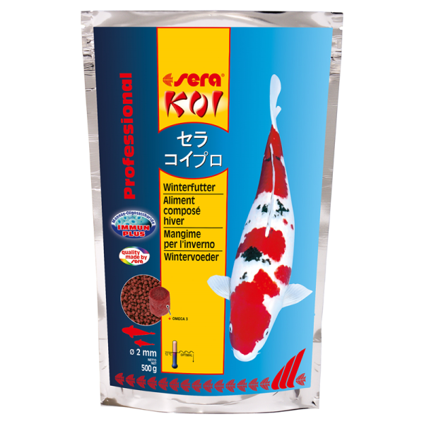 sera KOI Professional Winterfutter 500 g, Alleinfuttermittel für Koi - bei Temperaturen unter 12 °C