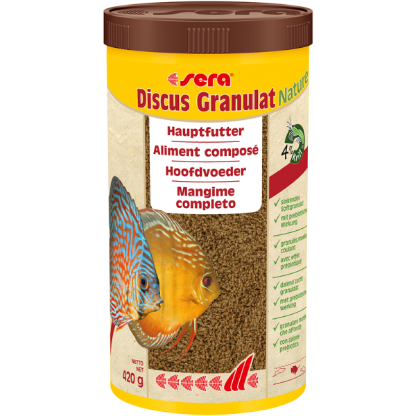 sera Discus Granulat Nature 1000 ml / 420 g, Hauptfutter für alle Diskusfische