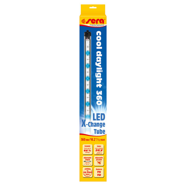 sera LED cool daylight 360 mm 7,2 W, Bläuliches Tageslicht