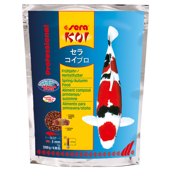 sera KOI Professional Frühjahr-/Herbstfutter 2,2 kg, Das leicht verdauliche Futter für Temperaturen unter 17 °C