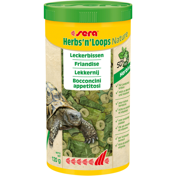 sera HerbsnLoops Nature 1000 ml / 120 g, Leckere Kräuter für eine artgerechte Abwechslung