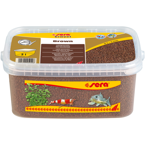 sera Gravel Brown Lava Ø 2 - 3 mm 3 l