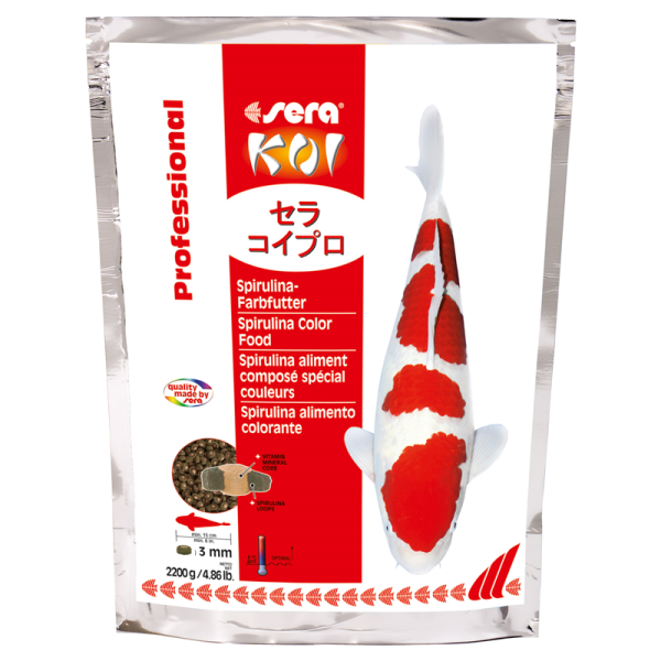 sera KOI Professional Spirulina-Farbfutter 2,2 kg, Das Profifutter für perfekte Farben, ideales Wachstum und gesunde Fische