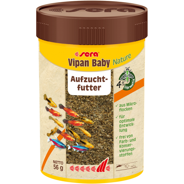 sera Vipan Baby Nature 100 ml / 56 g, Mikroflocken für Jungtiere