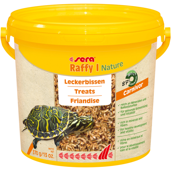 sera Raffy I Nature 3800 ml / 370 g, Mischfuttermittel für Wasserschildkröten und andere (gelegentlich) Fleisch fressende Reptilien sowie Amphibien