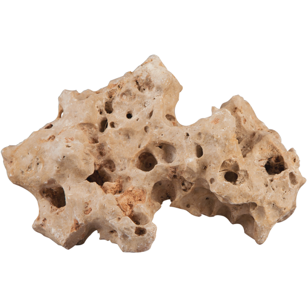 sera Rock Hole Stone L 2 - 3 kg, Beiges Lochgestein mit glatter Oberfläche