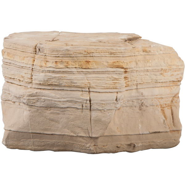sera Rock Desert L 2 - 3 kg, Hellbeiger Naturstein mit horizontalen Furchen