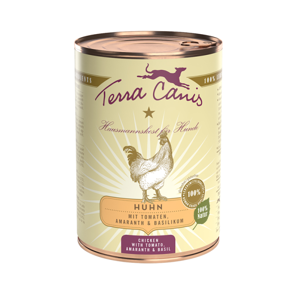 Terra Canis Dose classic Huhn 400 g, Natürliches Nassfutter für den Hund
