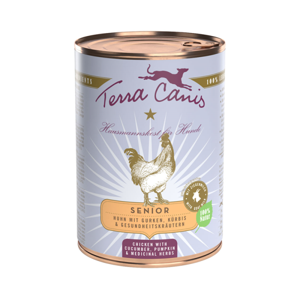 Terra Canis Dose Senior mit Huhn 400 g, Nassfutter für ältere Hunde