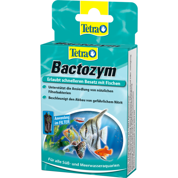 Tetra Bactozym 10 Kapseln, Tetra Bactozym sorgt für schnelle Bioaktivität im Aquarium.