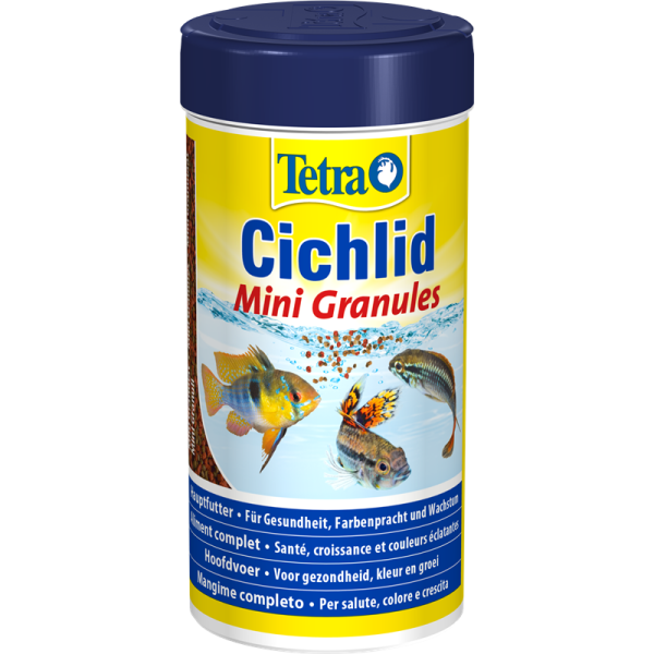 Tetra Cichlid Mini Granules 250 ml / 110 g, Hauptfutter-Mix für kleinere Cichliden, insbesondere Zwergcichliden - mit der patentierten BioActive® Formel.