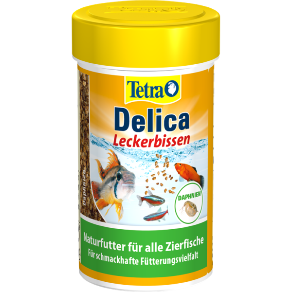 Tetra Delica Daphnien 100 ml / 11 g, Natürlicher Leckerbissen für alle tropischen Zierfische