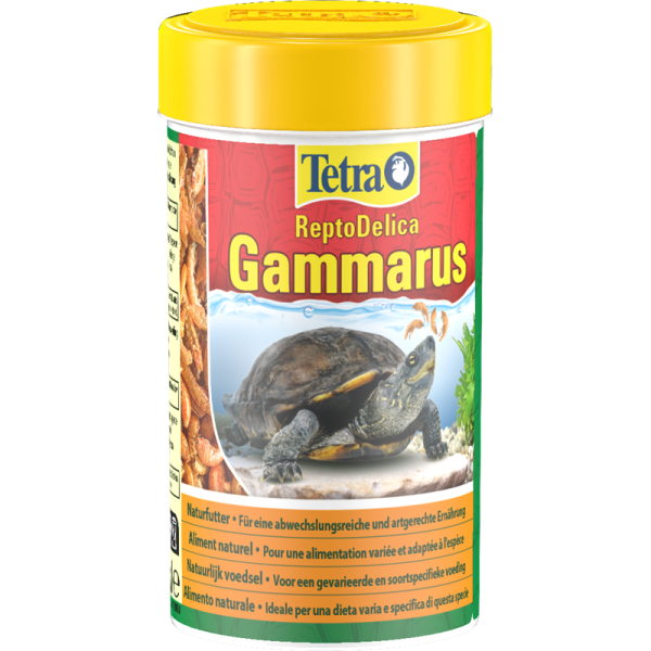 Tetra Gammarus 100 ml / 10 g, Hochwertiges Naturfutter für Wasserschildkröten aus ganzen Bachflohkrebsen (Gammarus)